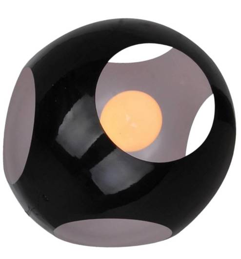 Lampka stołowa okrągła czarna 25cm Bolla 41-38282