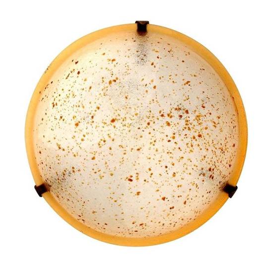Plafon szklany okrągły żółty kropki 30cm Granilia 13-95162